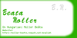 beata moller business card